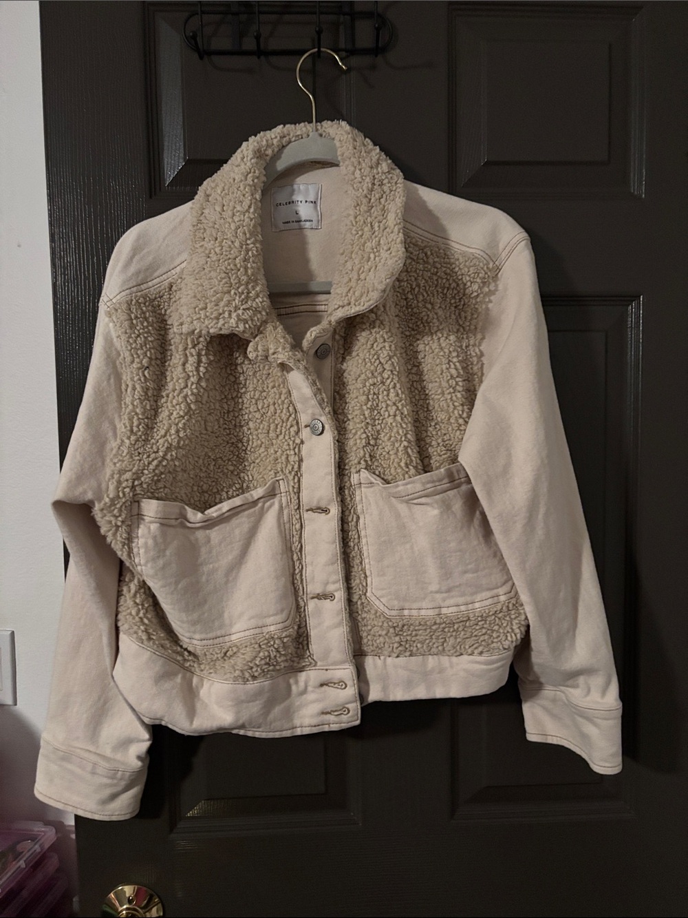 Cream Denim/Sherpa Jacket